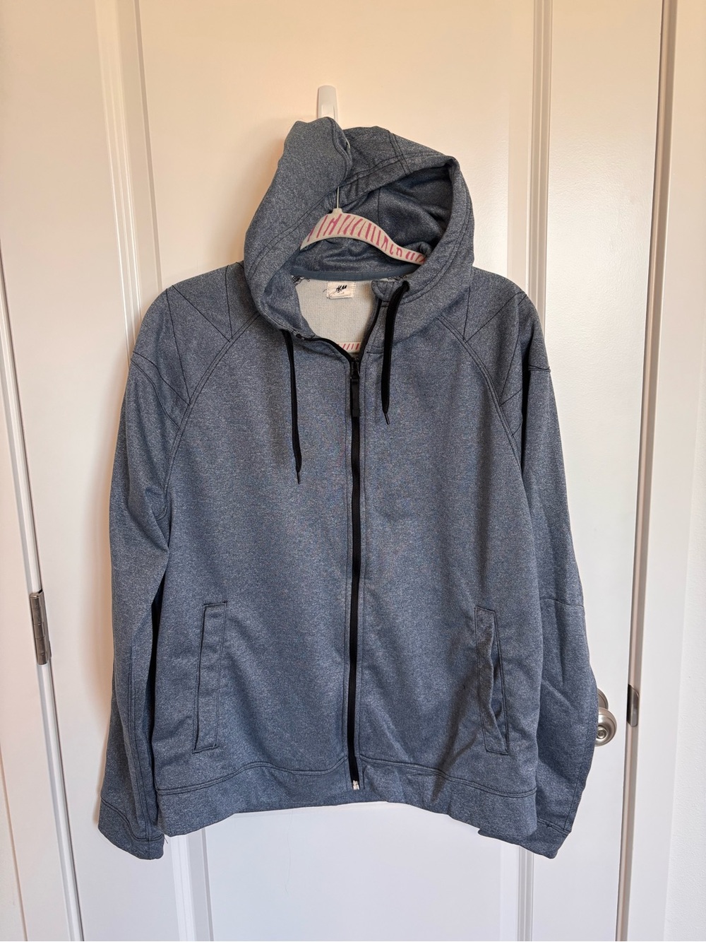 H&M Hooded Zip Jacket Gray Blue